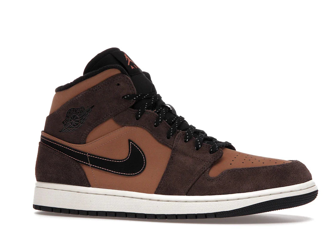 Nike Air Jordan 1 Mid 'Dark Chocolate/Earth' – Brown - view 2