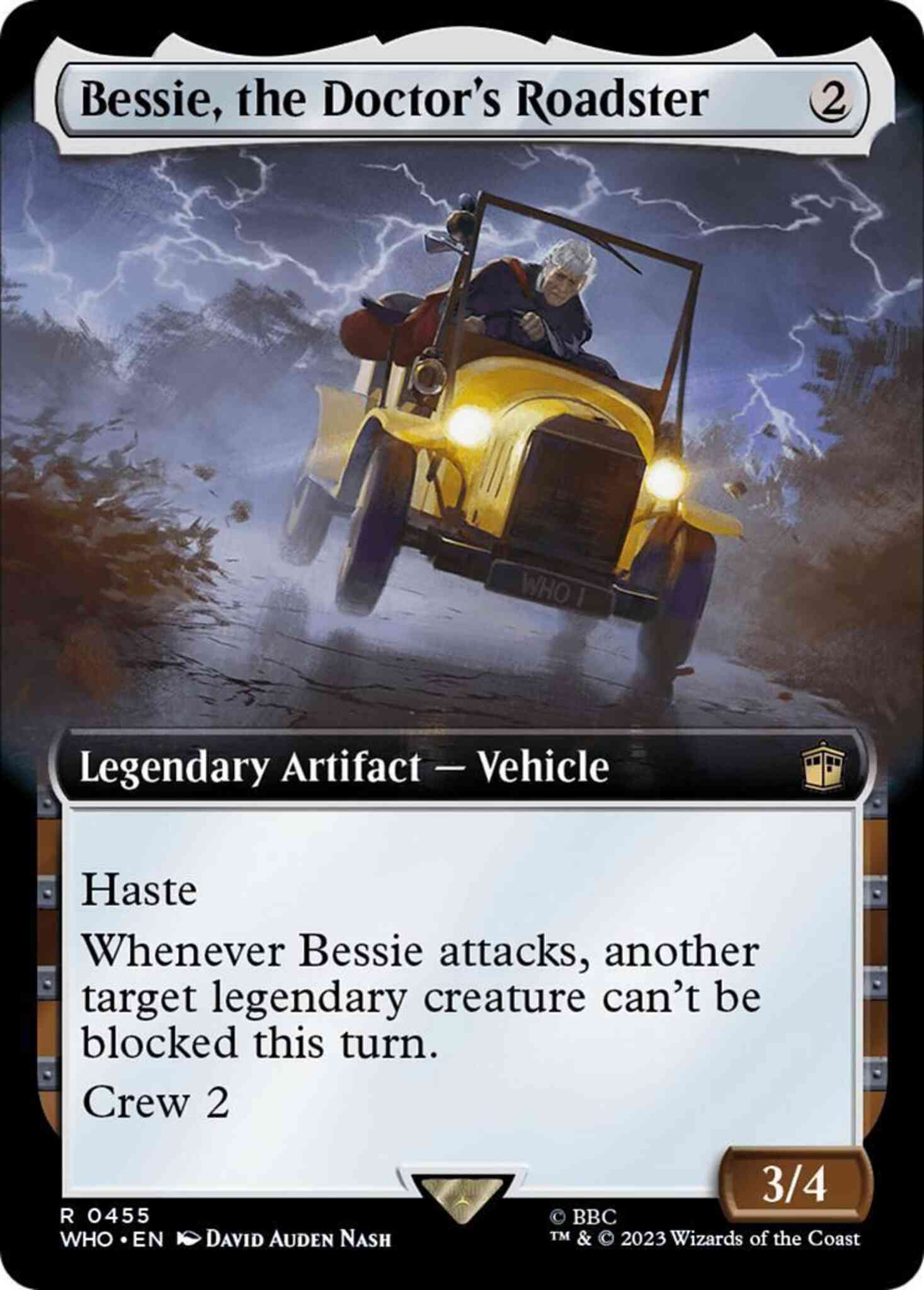 Roadster 455 extended – Magic Bessie, the Doctor's Roadster [455] [Extended Art] [Universes Beyond: Doctor Who] [Non-Foil]