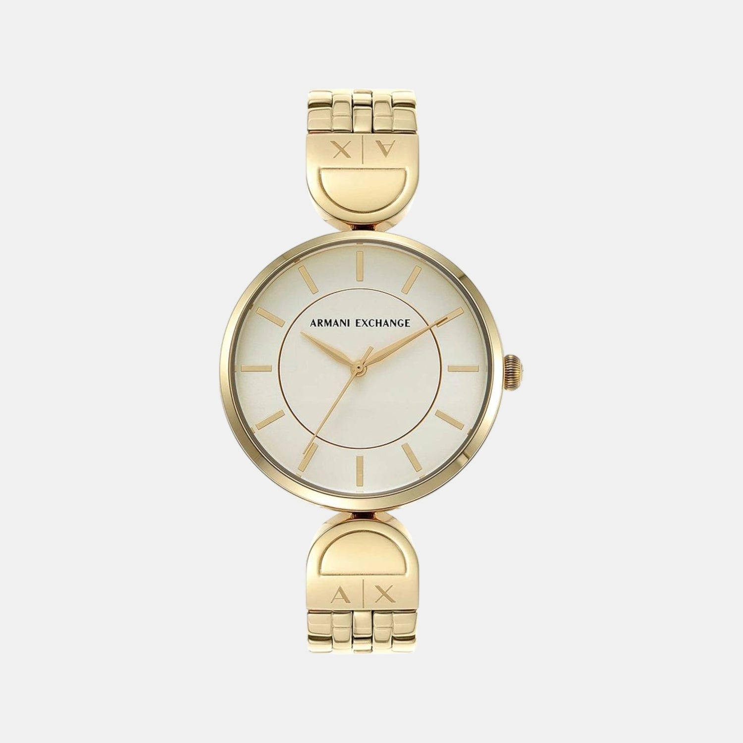 Armani Exchange Brooke Women Quartz Cream Dial Analog Stainless Steel Watch AX5385