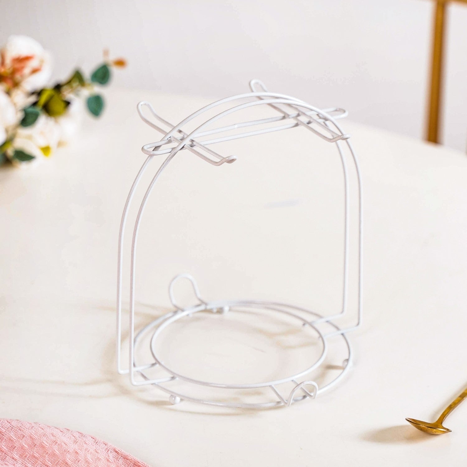 Nestasia Leaf Embossed Cup And Saucer Set Of 4 With Stand 240ml - view 8