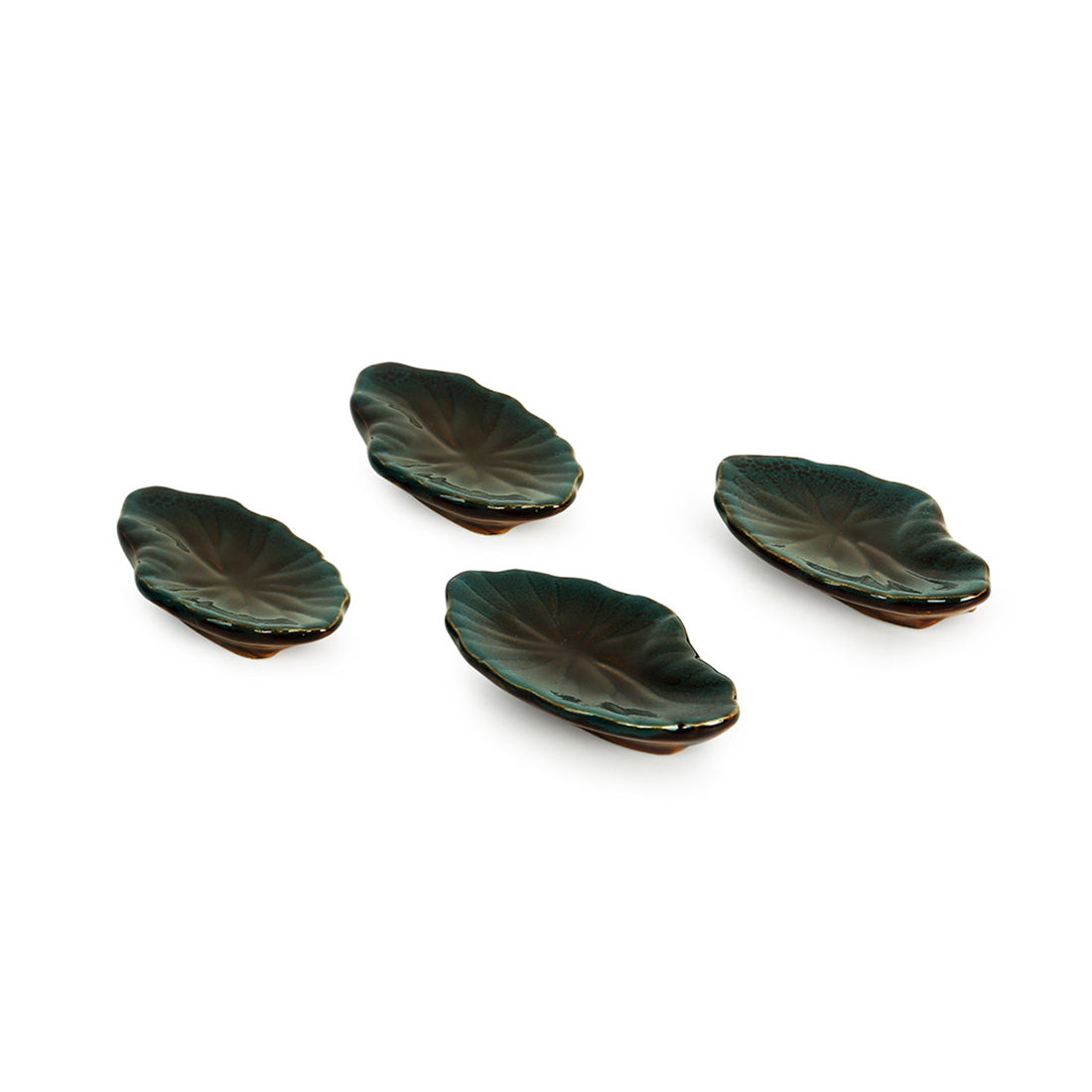 EXCLUSIVELANE 'Amber & Teal' Studio Pottery Chopstick Rests In Ceramic (Set Of 4) - view 2