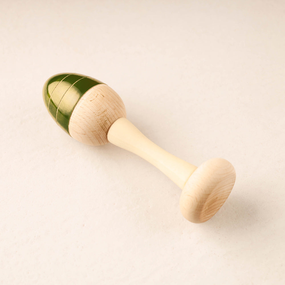 CHANNAPATNA TOYS Egg Rattle - Channapatna Handmade Wooden Toy