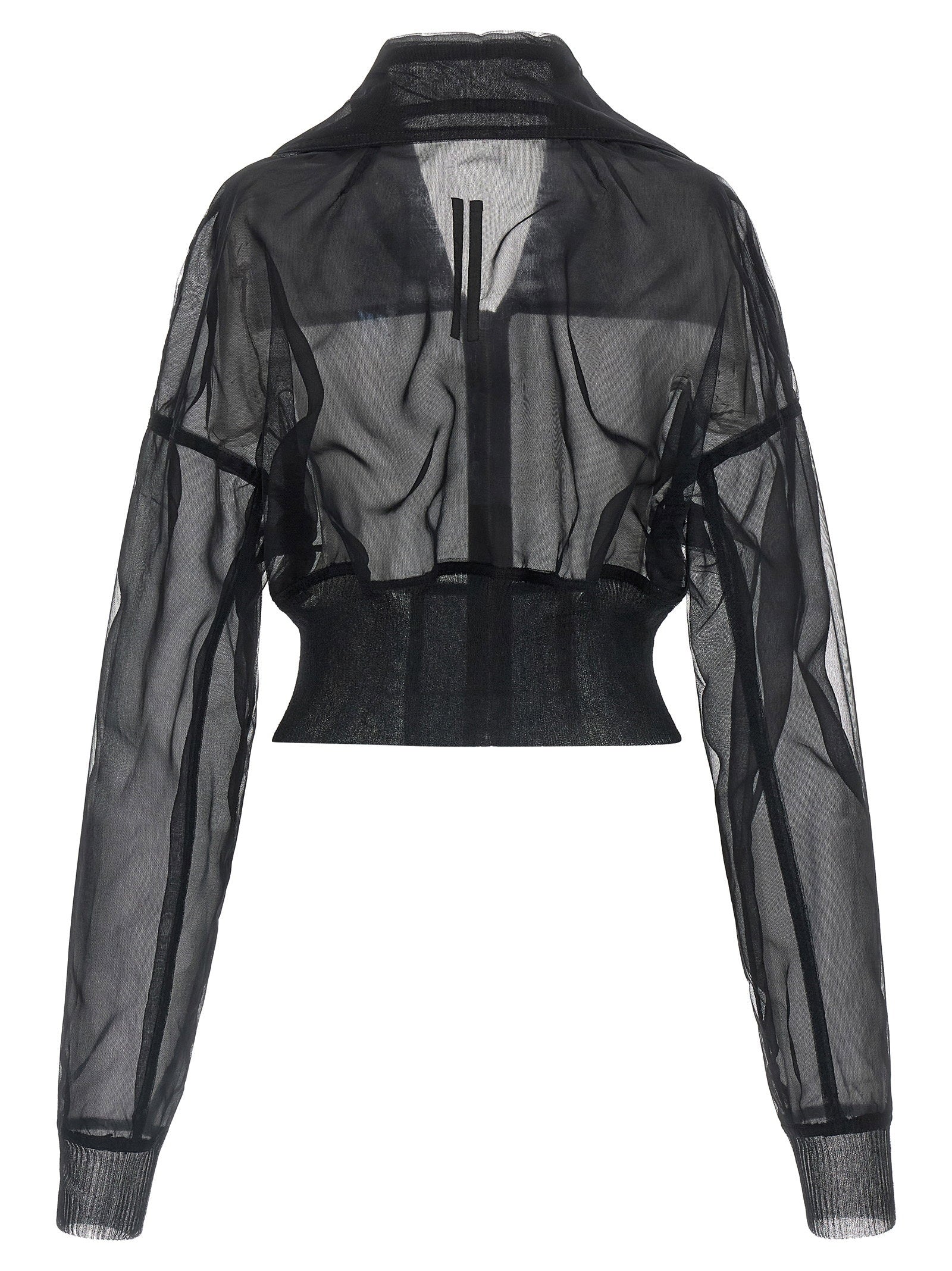 Rick Owens Dracucollar Cropped Bomber Jacket – 100% nylon - view 2