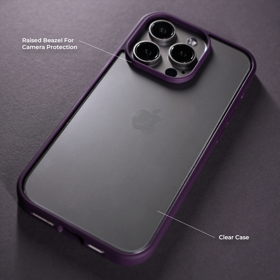 technoidtech iPhone 15 Pro Max Crystal Clear Case with Silicone Frame Case - view 2