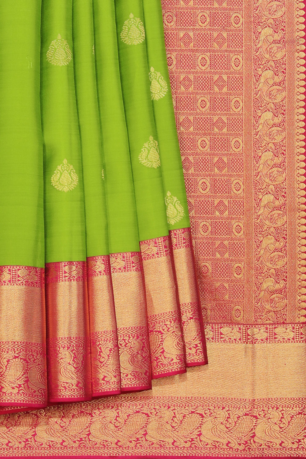 Kalanjali Gorgeous Green Saree – Women's