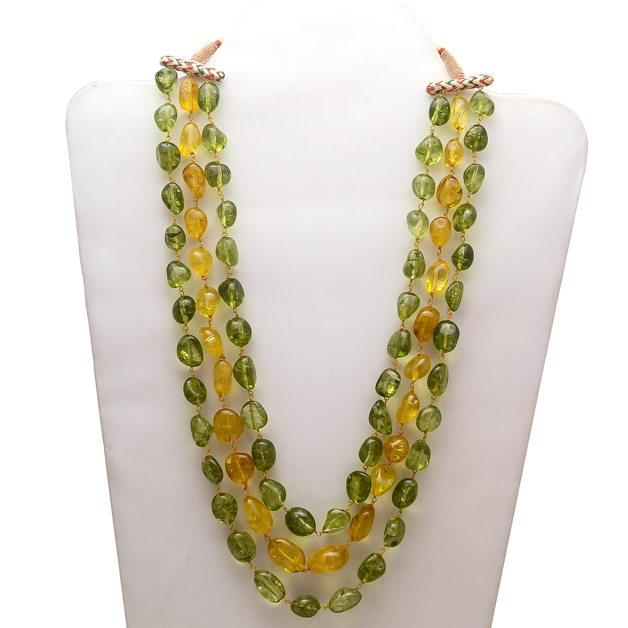 Green more to explore – BlackTree green-and-yellow-un-shaped-stones-mala