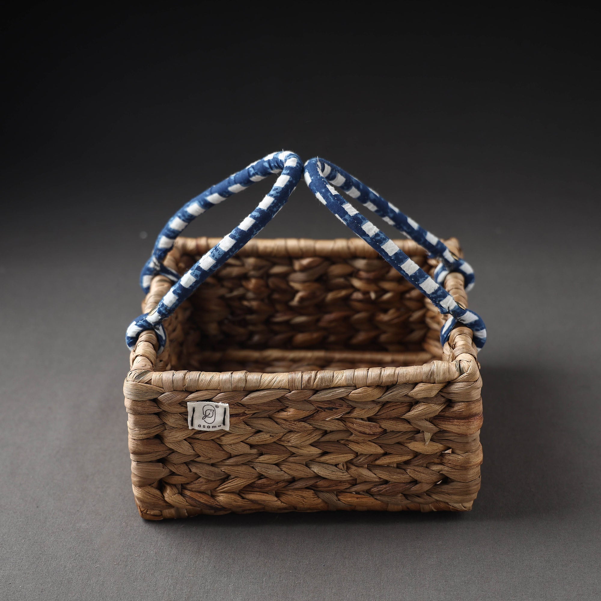ASAMA Brown - Handcrafted Organic Water Hyacinth Regal Basket