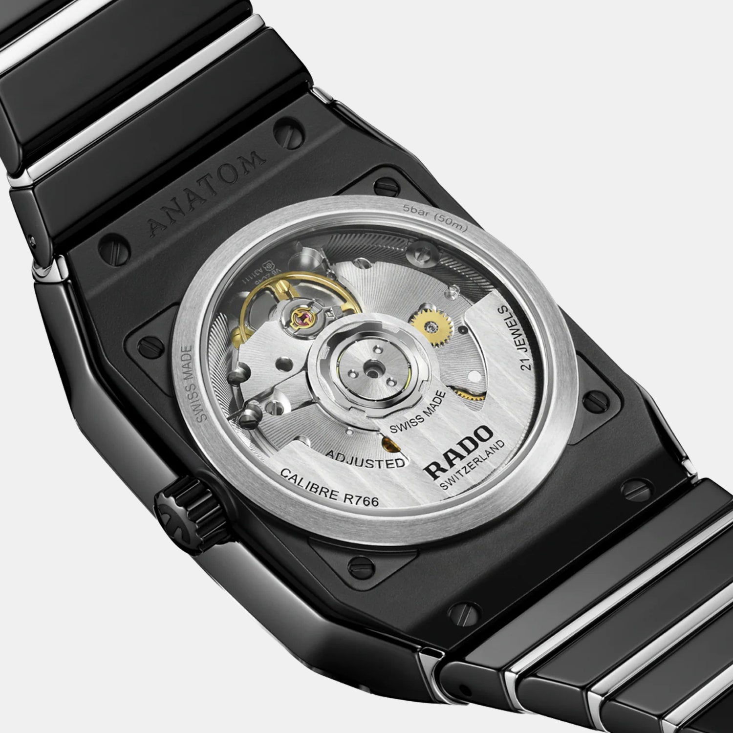 Rado Anatom Unisex Automatic Black Dial Analog Stainless Steel Watch R10201152 - view 4