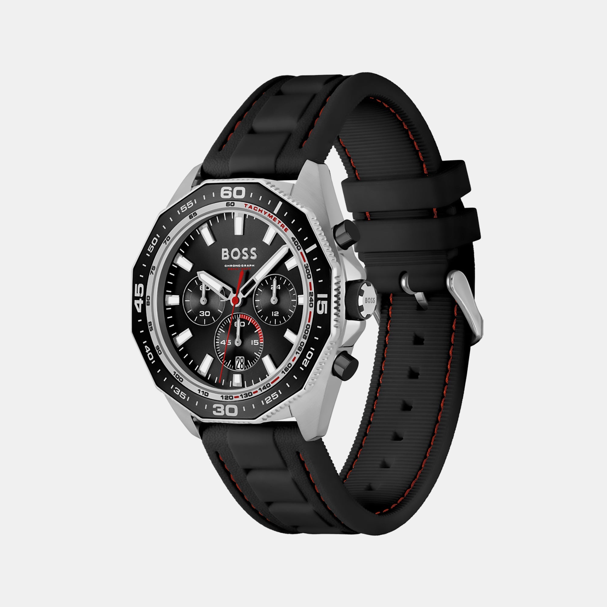 Boss Energy Men Quartz Black Dial Chronograph Silicone Watch 1513969 - view 2