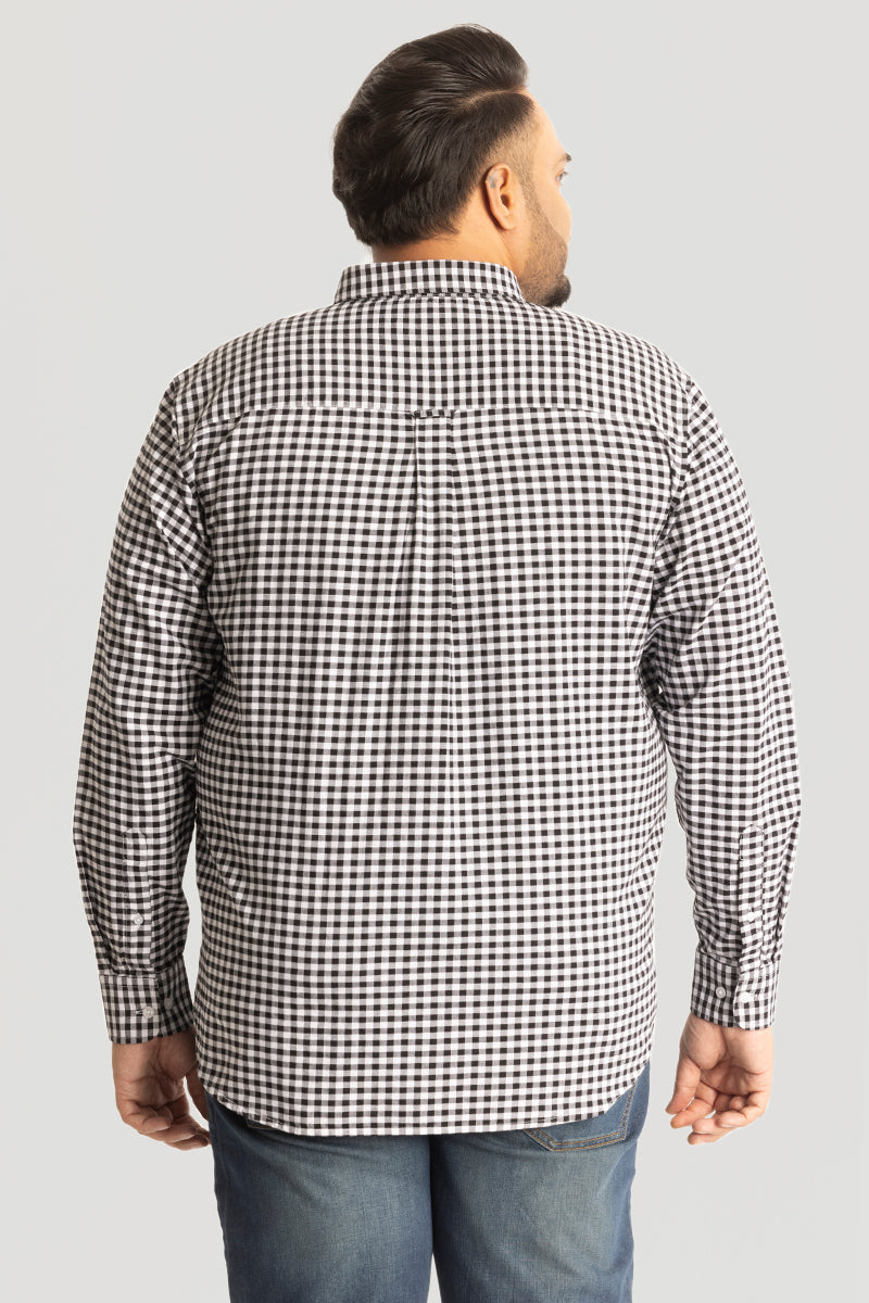 SNITCH Black Oxford Checks Shirt - view 6