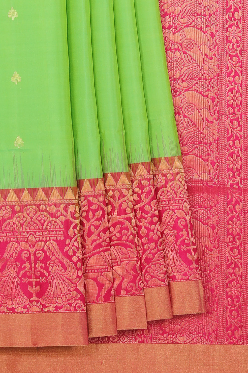 Kalanjali Gorgeous Silk Green Saree – Women's