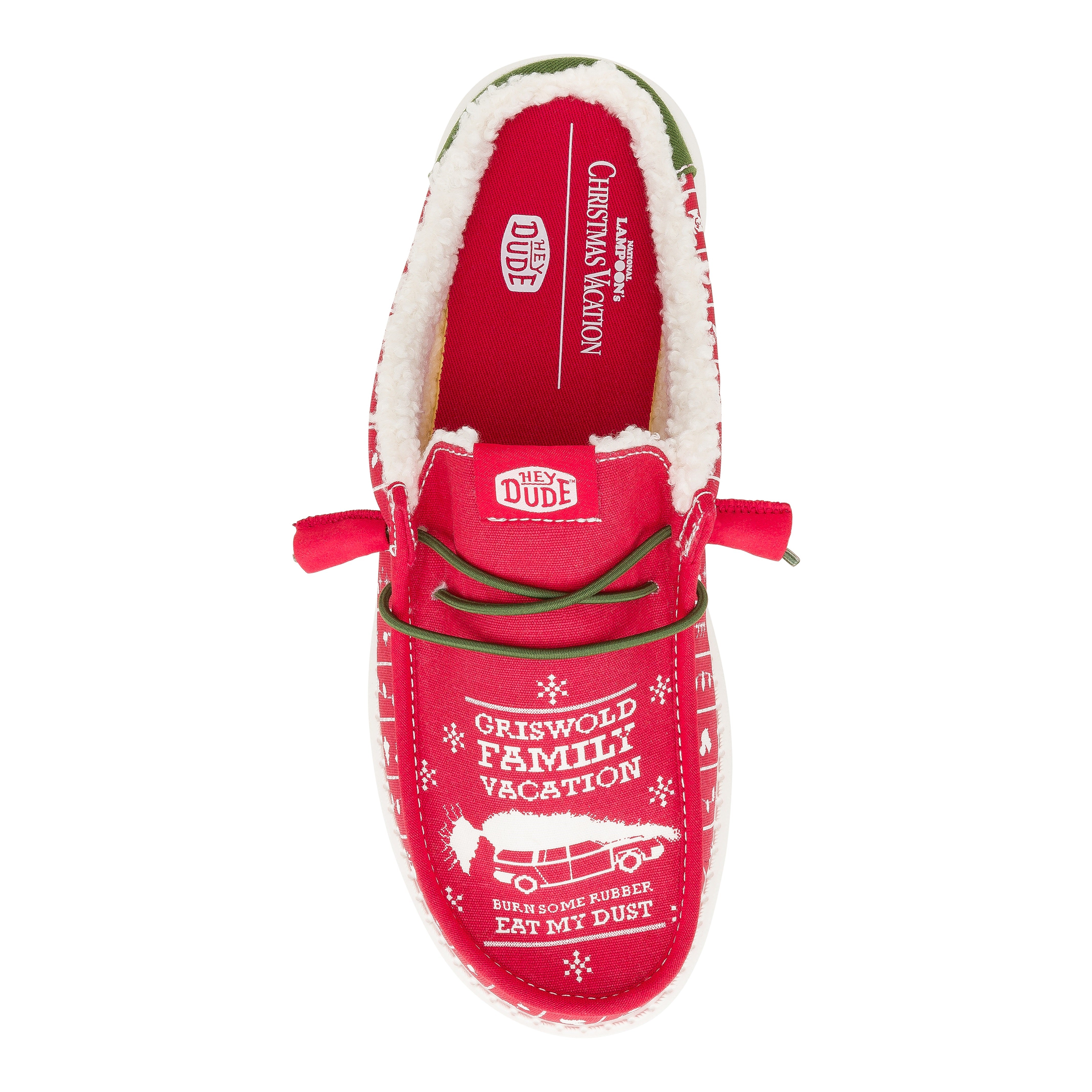 HEYDUDE shoes Wally Slip Christmas Vacation - Christmas Red/Green - view 2