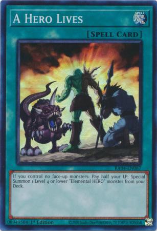 Yu-Gi-Oh! A Hero Lives - RA04-EN087 - Super Rare - 1st Edition