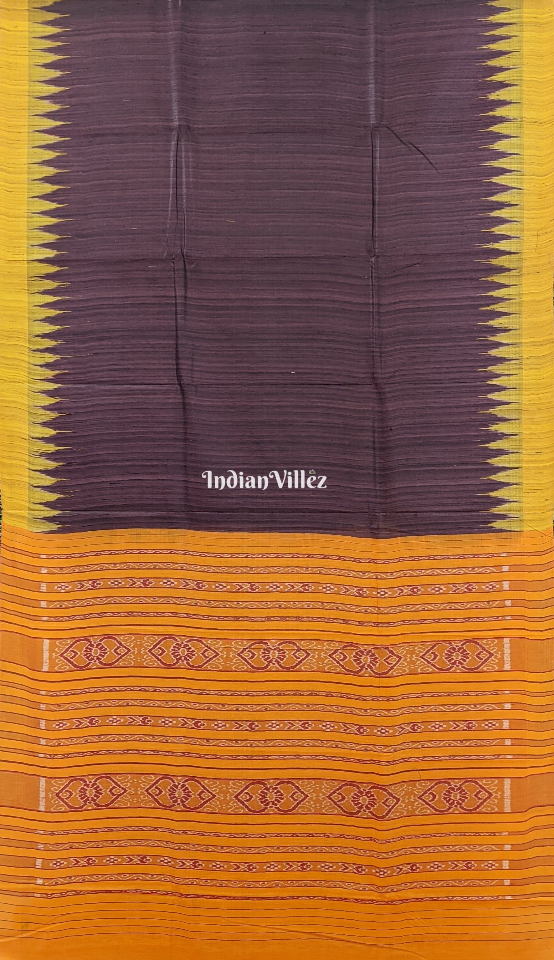 IndianVillèz Wine Color Gopalpur Tussar Silk Saree