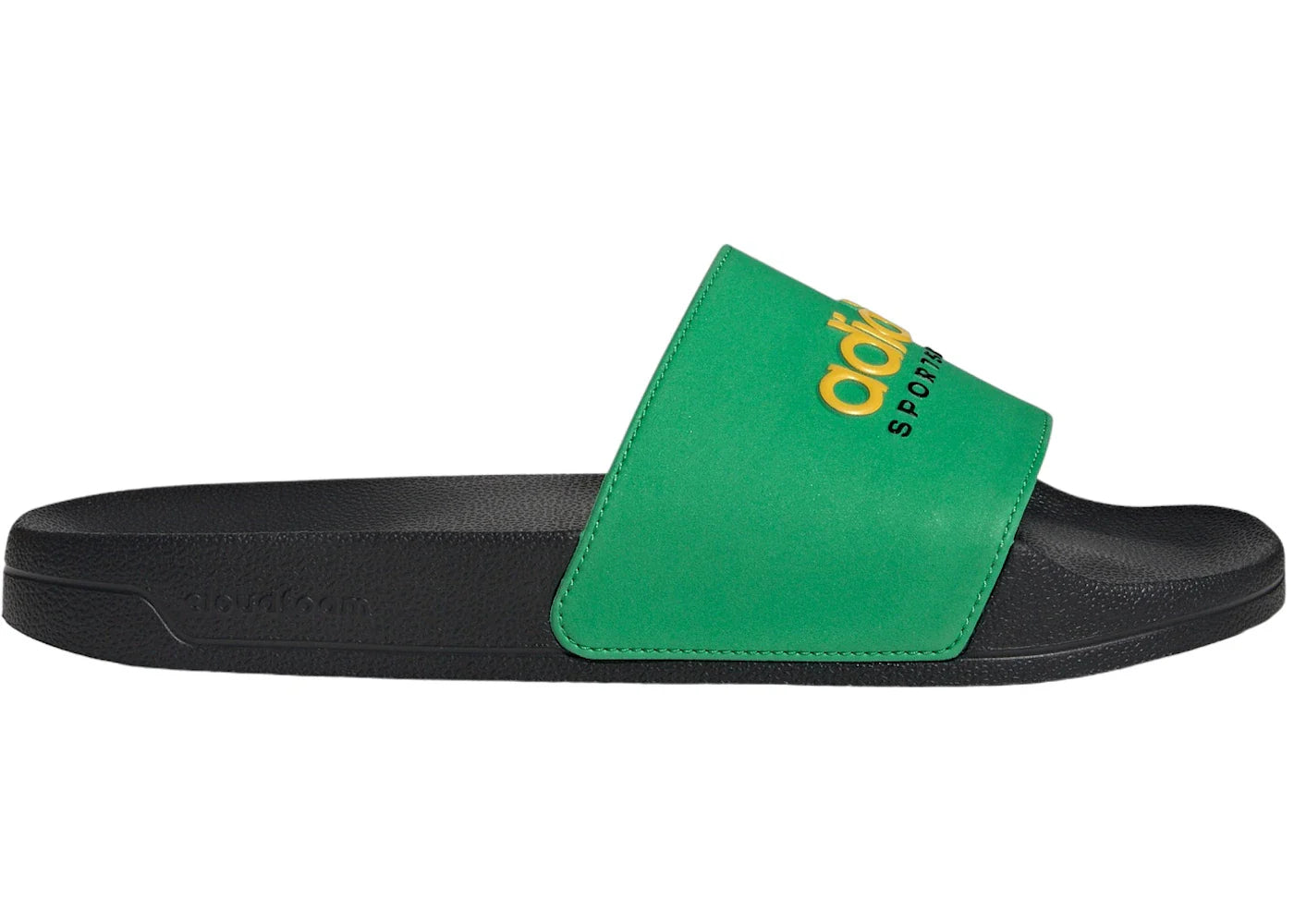 adidas Adilette Shower Slides Vivid Green Bold Gold Core Black