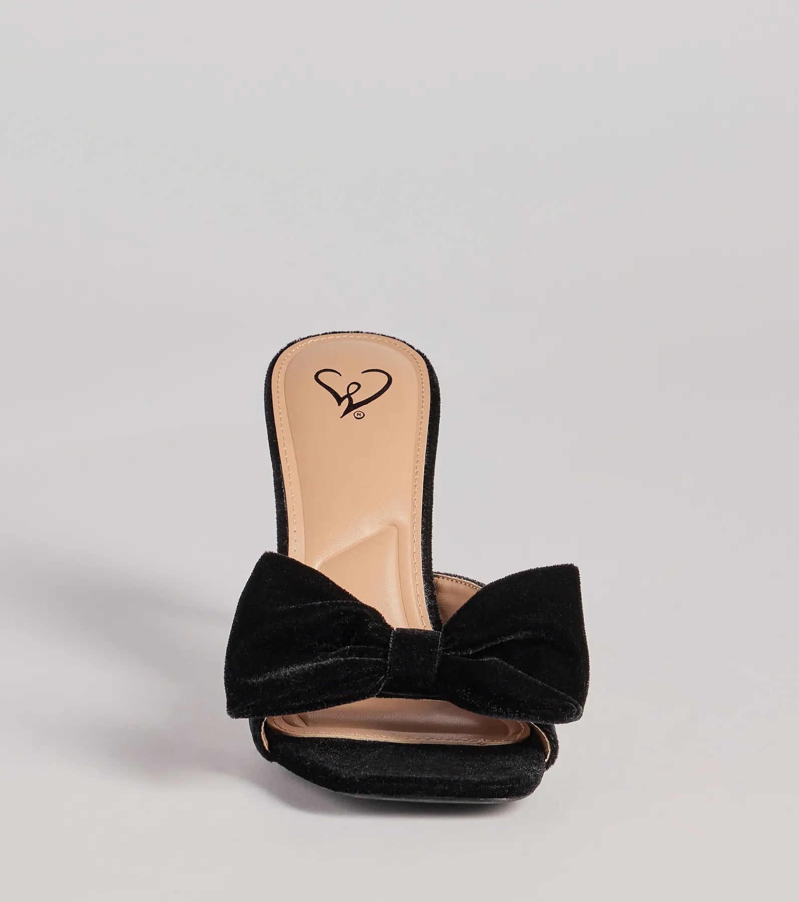 Windsor Adorably Luxe Velvet Bow Strap Stiletto Mules - view 3