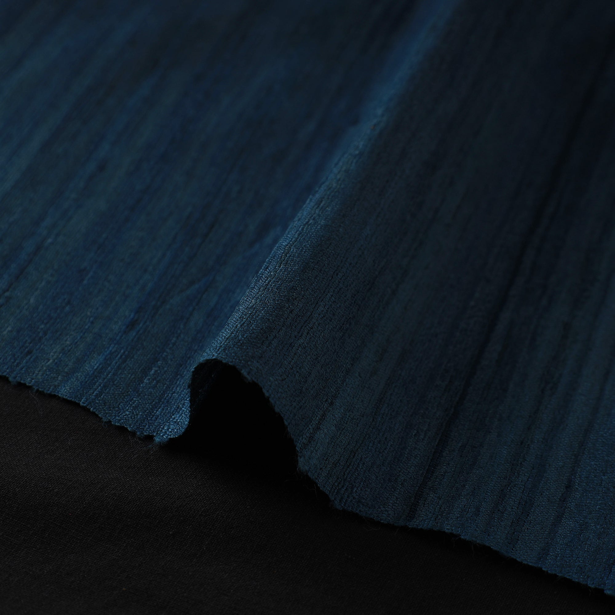 ITOKRI CRAFTS INITIATIVE Blue - Authentic Handwoven Tussar Silk Bhagalpuri Fabric 08 - view 3