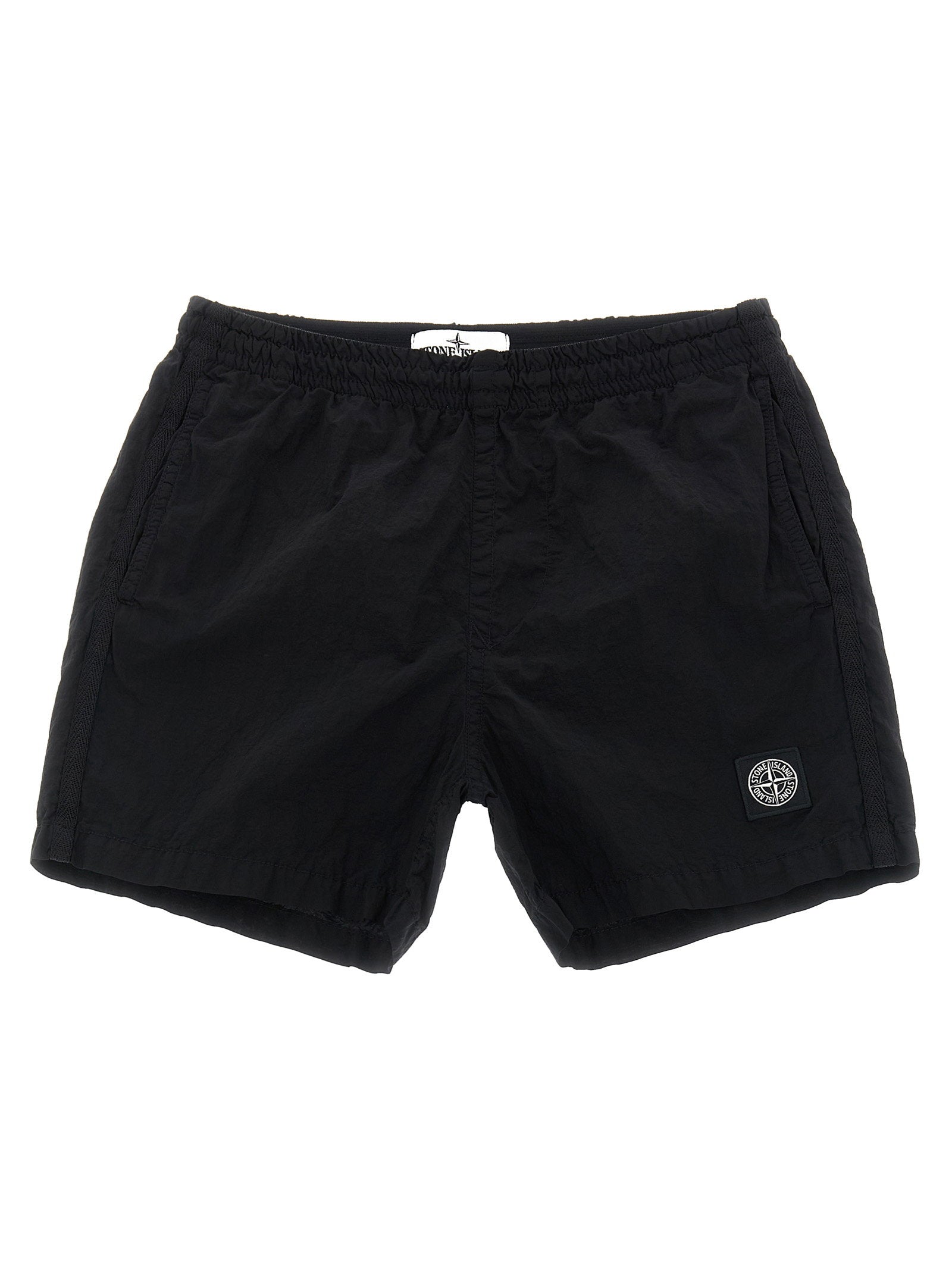 Stone Island Junior Compass Logo Swimsuit – 100% polyamide fibers