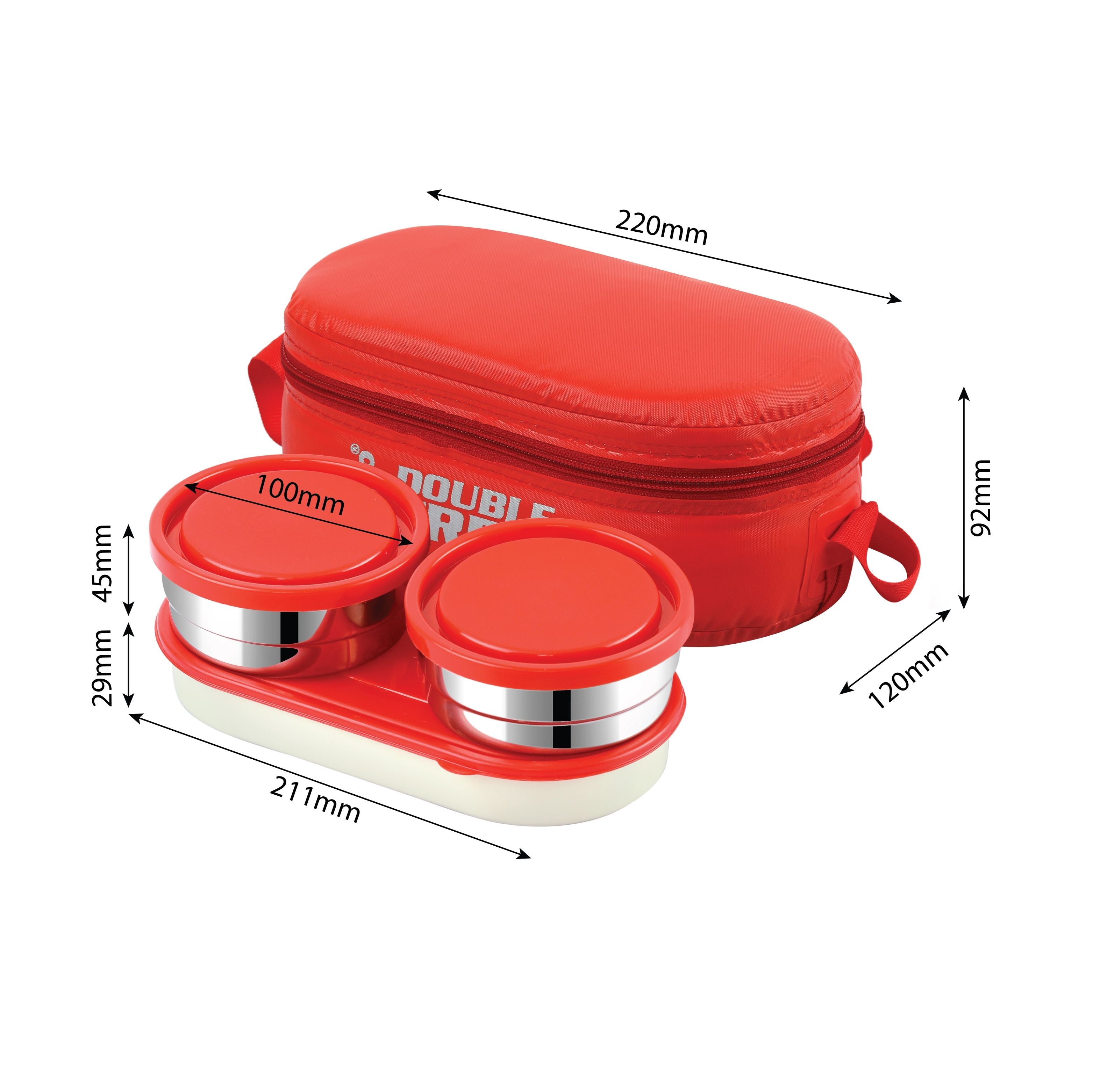 Cello Double Treat Lunch Box with Jacket, Set of 3 - view 7
