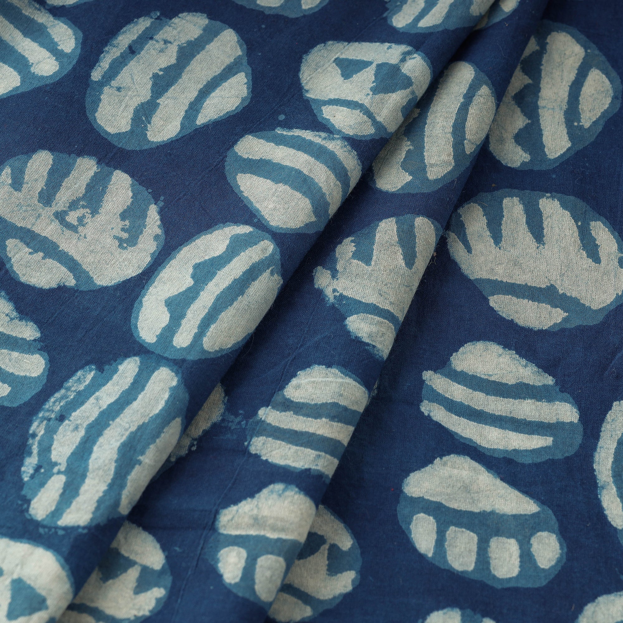 BINDAAS UNLIMITED Blue - Bindaas Block Printed Cotton Natural Dyed Fabric - view 3