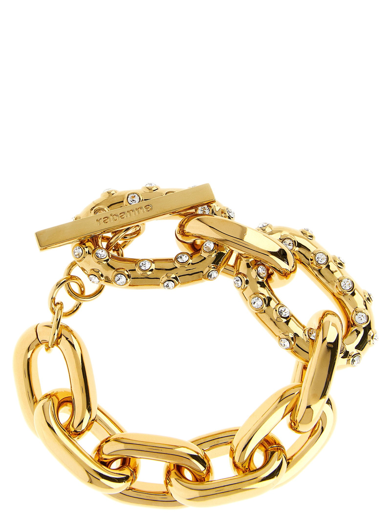 Paco Rabanne Xl Link Bracelet – 70% brass, 30% glass