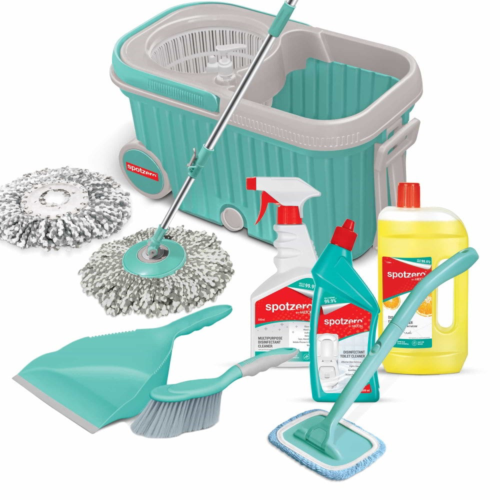 Elite Mop Kit with Car Glass Cleaner (Spotzero by Milton)