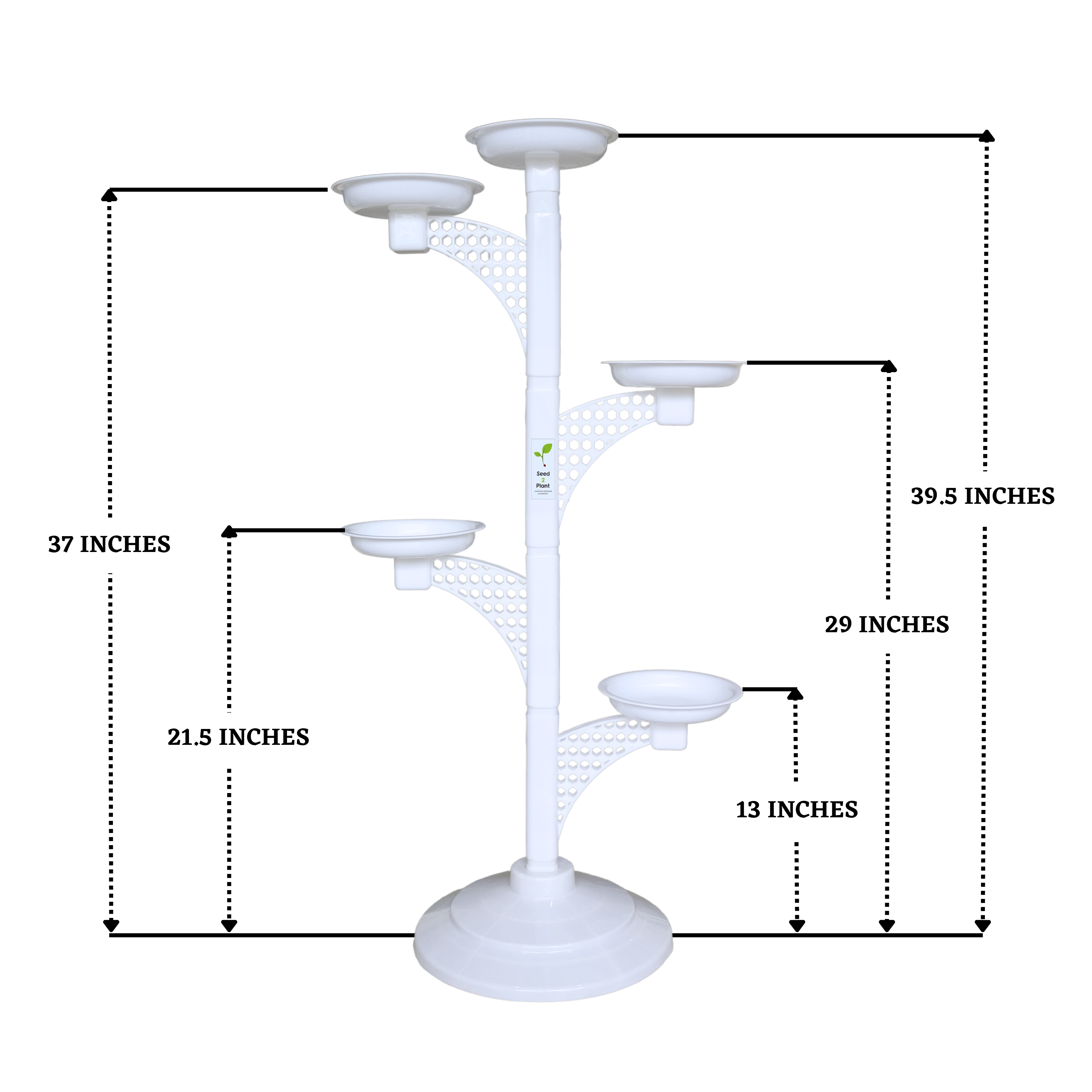 Seed2Plant 5-Tier Decorative Plant Stand - Multiple Configuration Options - view 2