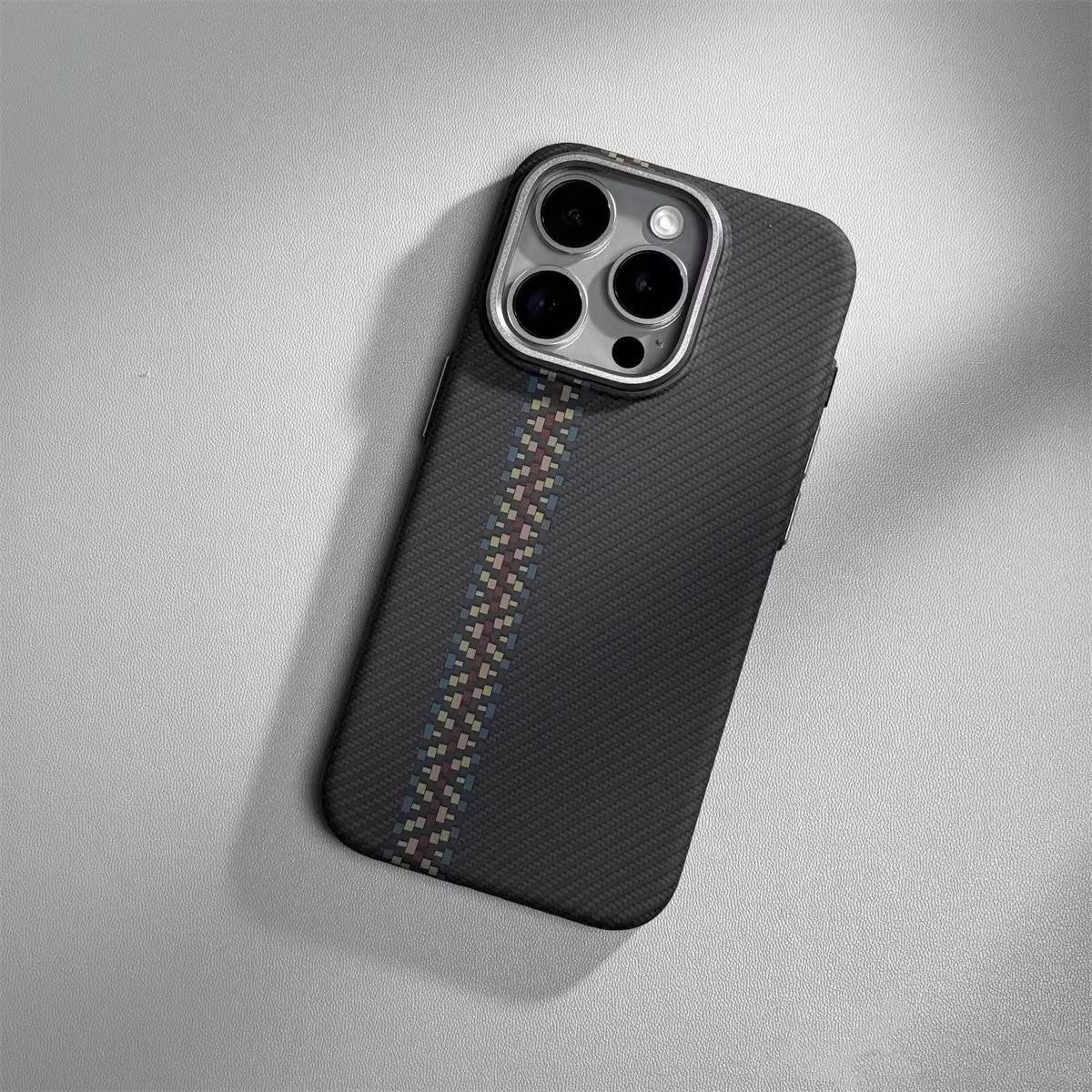 Million Cases Embossed Carbon Fiber Magnetic Case - iPhone