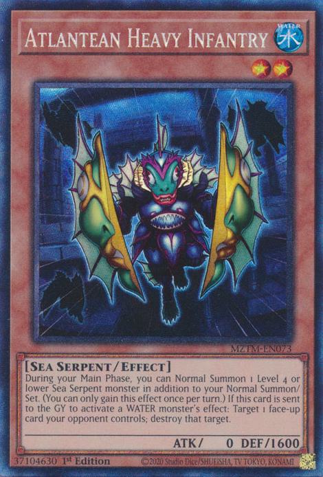 Yu-Gi-Oh! Atlantean Heavy Infantry - MZTM-EN073 - Collector's Rare - 1st Edition