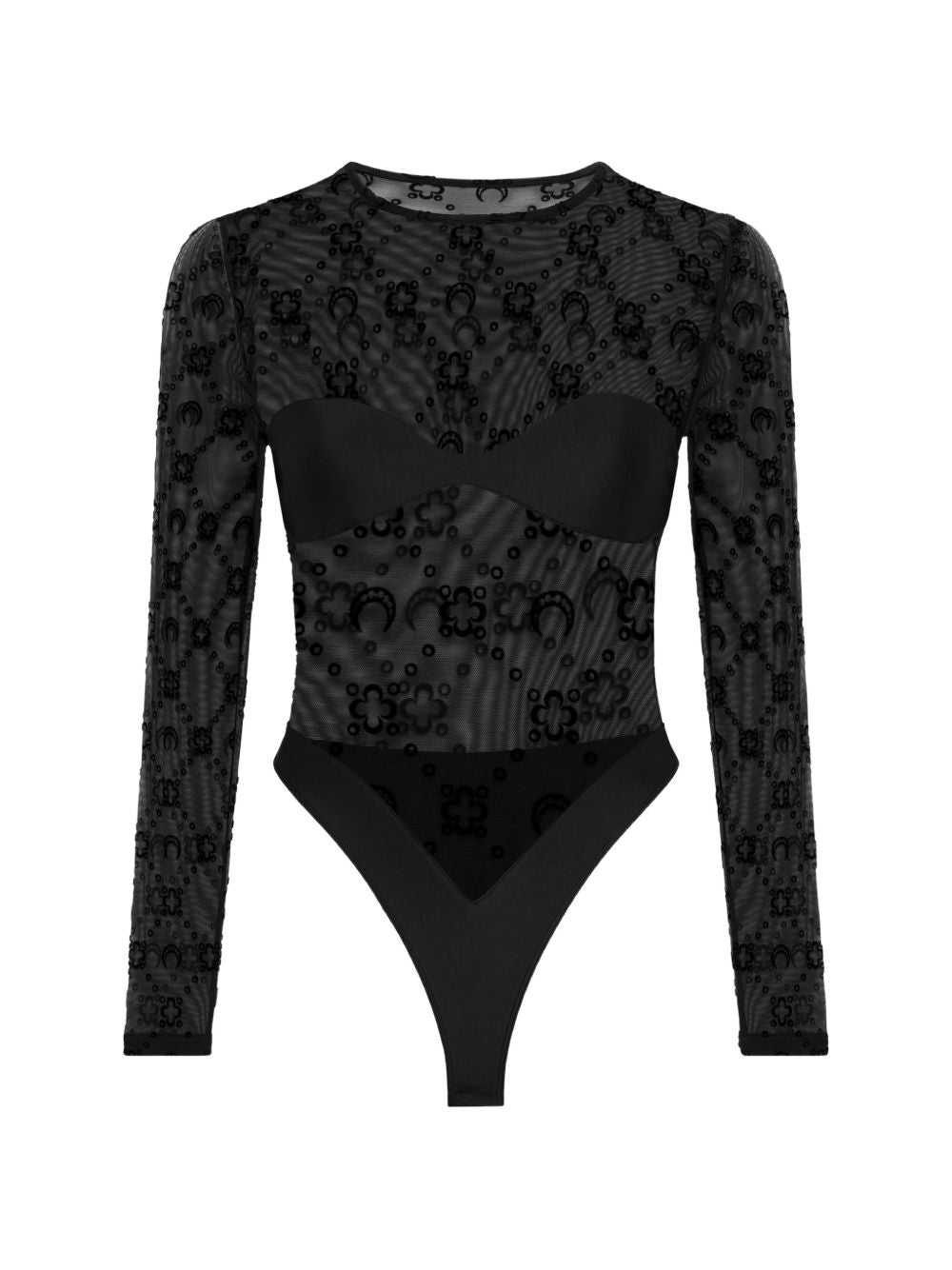 Marine Serre Moonogram pattern Moonogram bodysuit - view 2