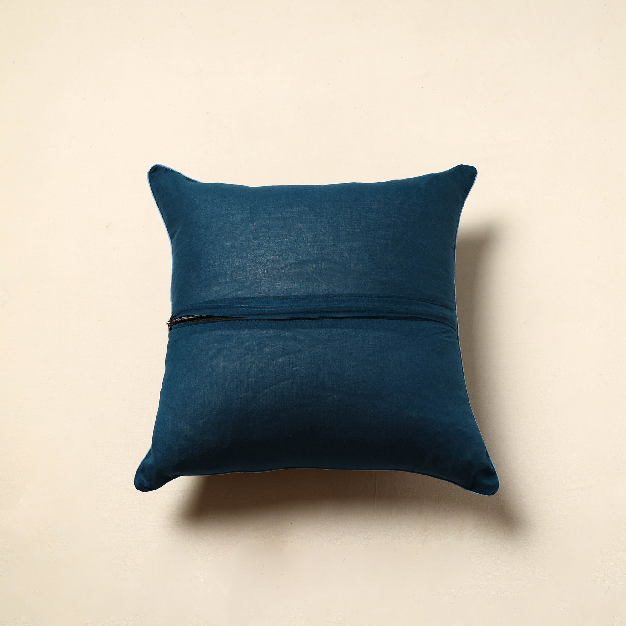 NOORI BAZAR Blue - Cotton Pochampally Ikat Cushion Cover (16 x 16 in) 07 - view 3
