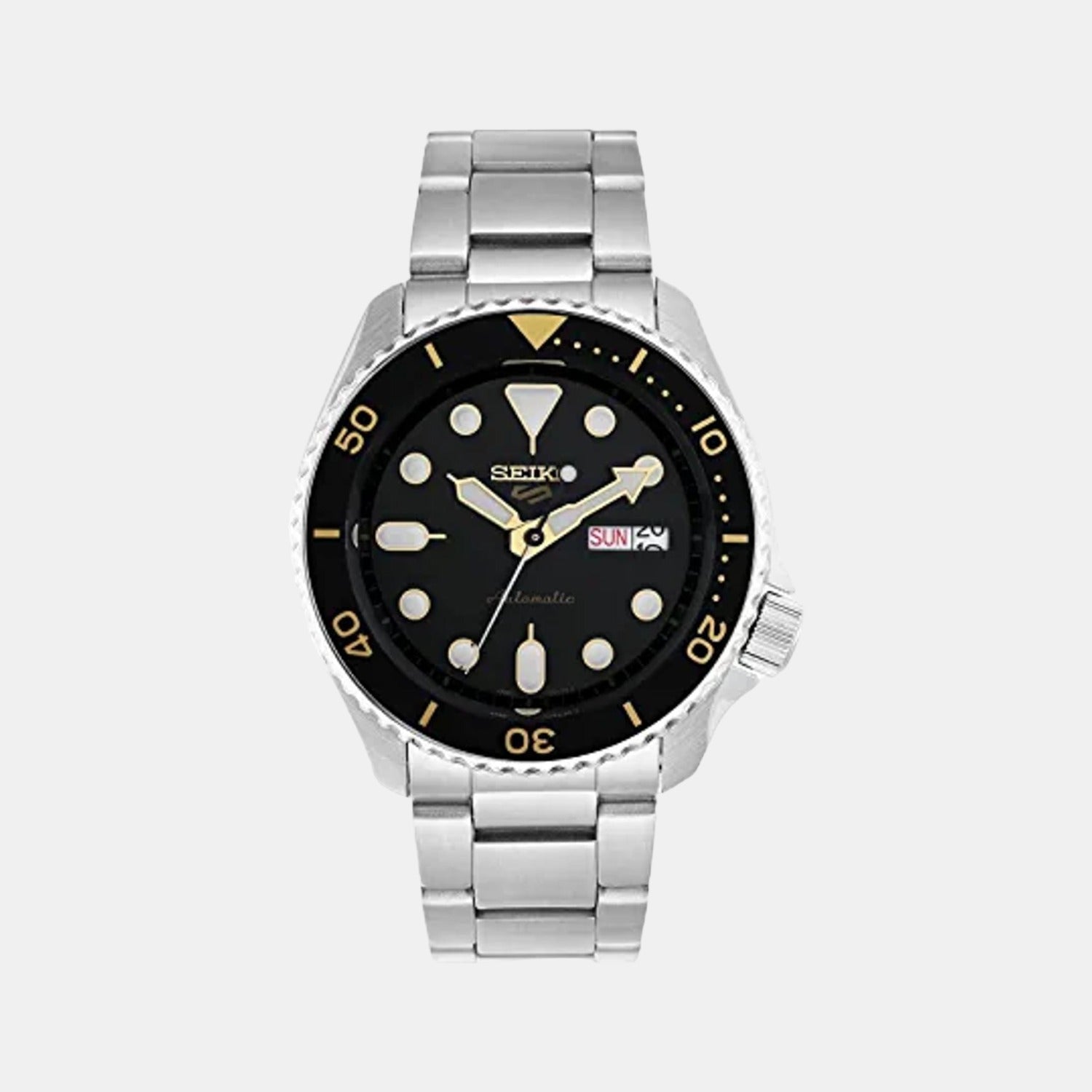 Seiko 5 Sports Men Automatic Black Dial Analog Stainless Steel Watch SRPD57K1