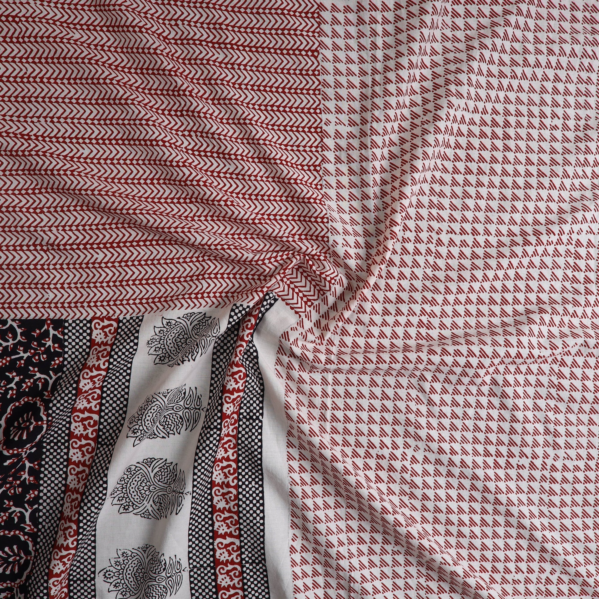 BAGH PRINTS BY MOHAMMED BILAL KHATRI Black - Natural Dyed Cotton Bagh Print Kurta Material (2.15 m) 19 - view 2
