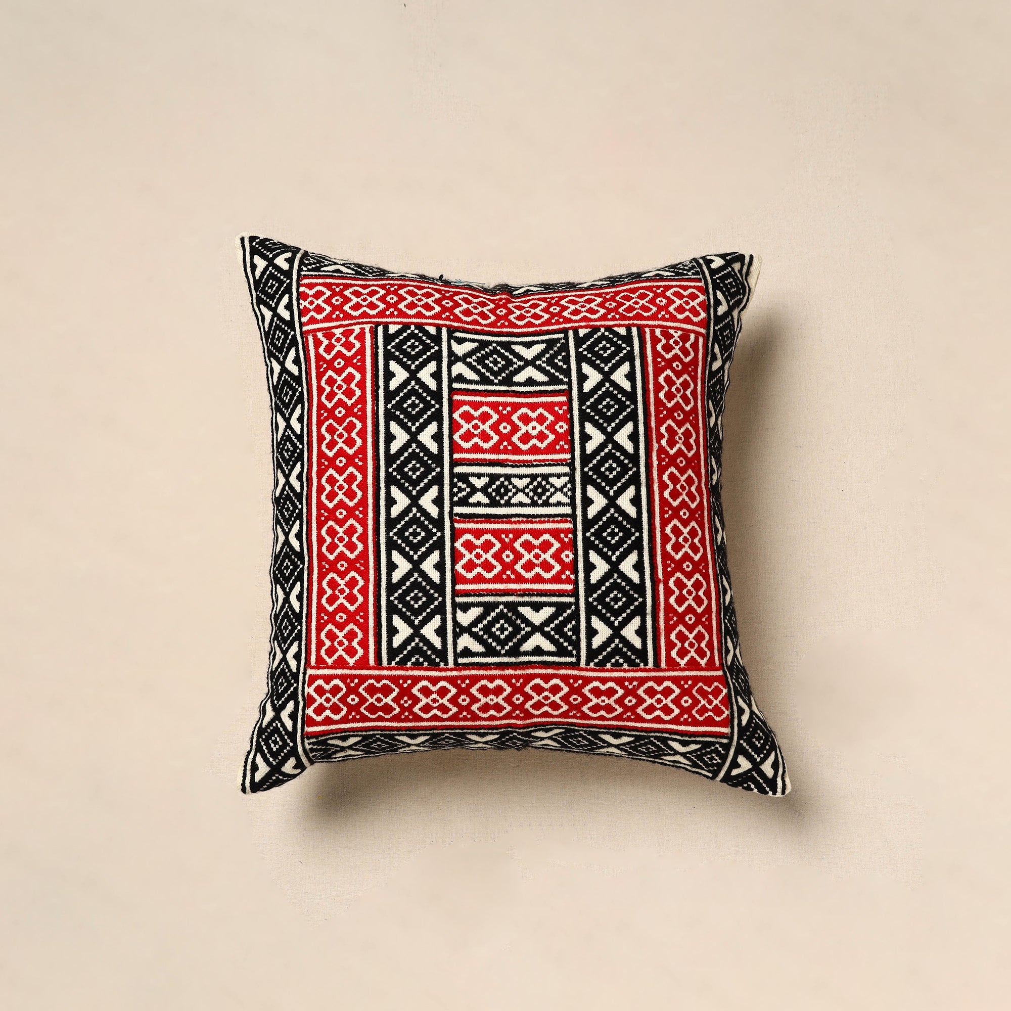 HAVELI CHRONICLES Suzani Embroidery Cotton Cushion Cover (16 x 16 in) 63