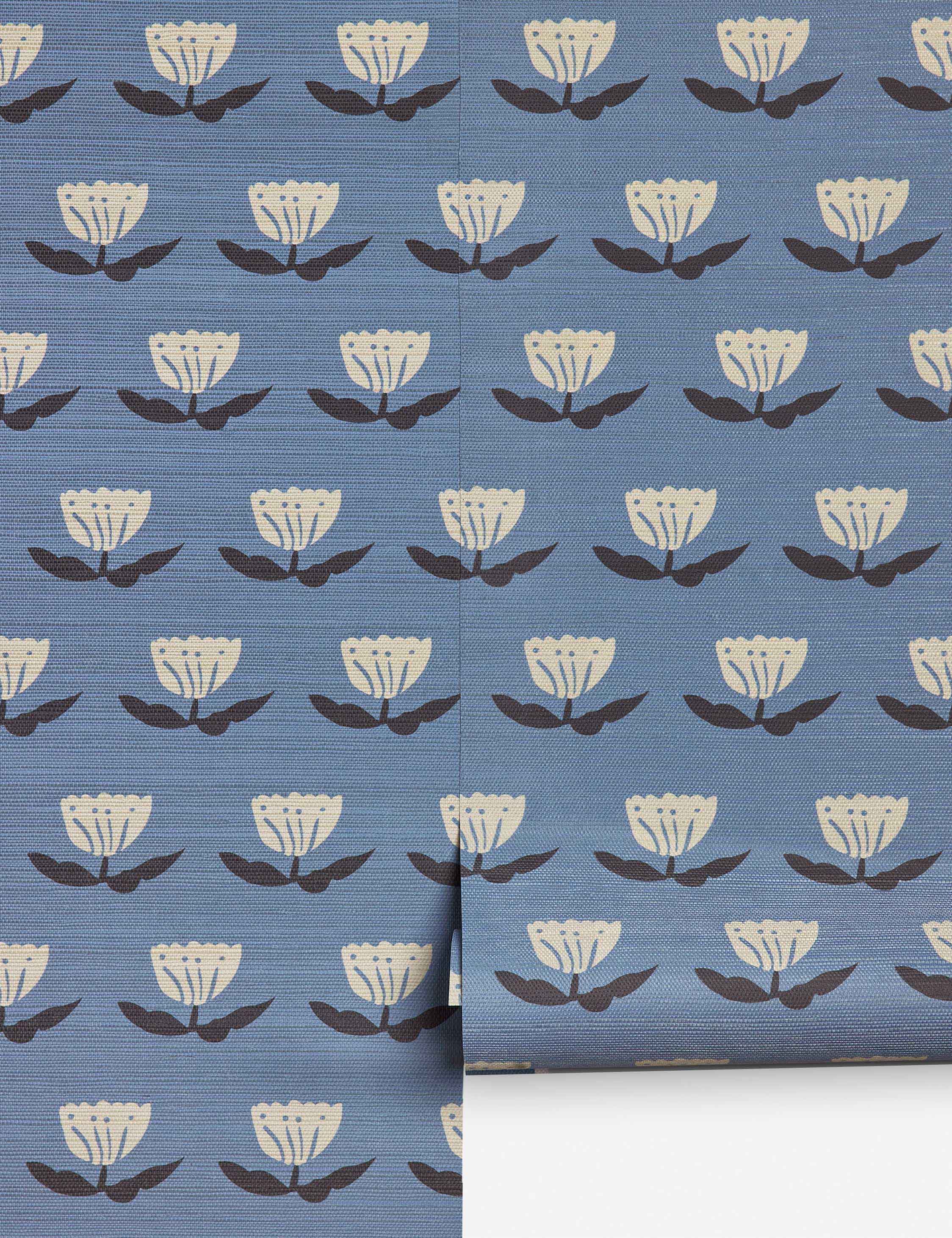 Lulu and Georgia Janna Grasscloth Wallpaper by Sarah Sherman Samuel