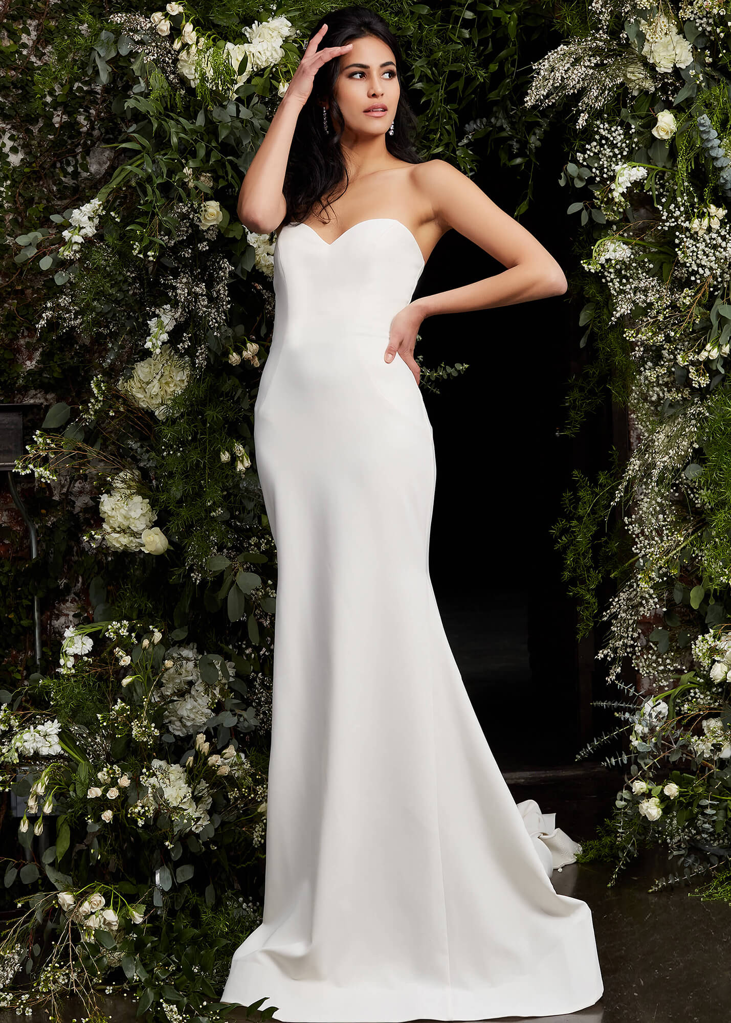 Jovani JB06912 Long Simple Mermaid Wedding Dress - view 2