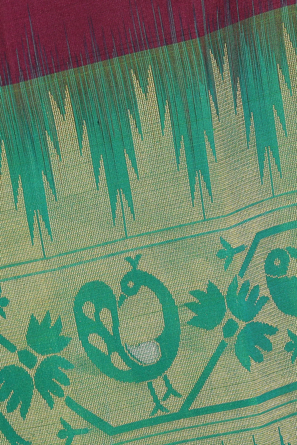 Kalanjali Gorgeous Silk Violet Saree – Women's - view 2