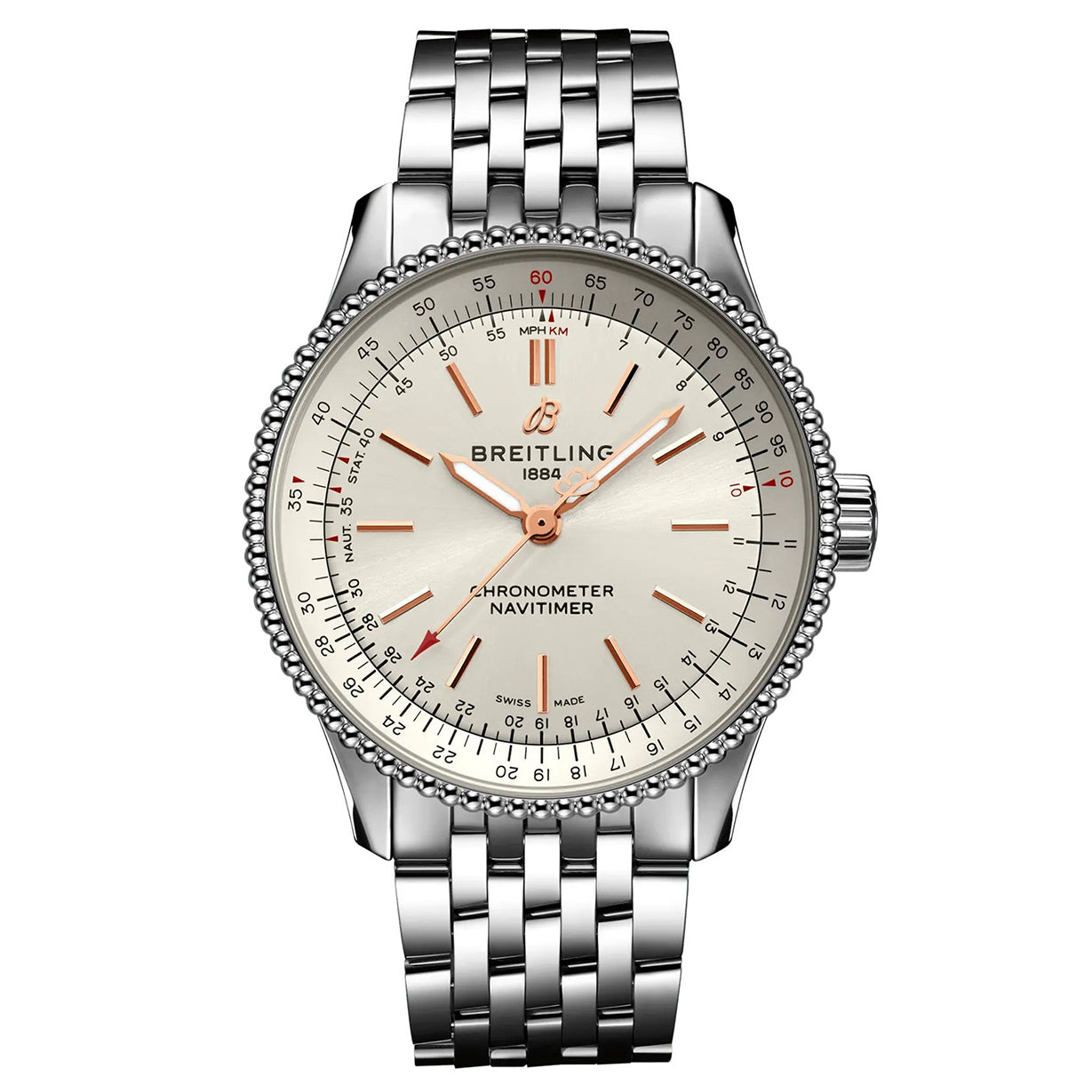 Breitling Navitimer Automatic Women's Silver Dial 35mm Watch - view 4
