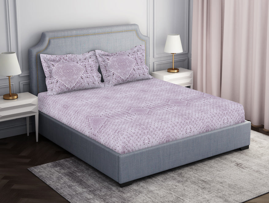 Spaces India Tonalelgence Geometric 100% Cotton Double Bedsheet - Essentials by Spaces - view 8