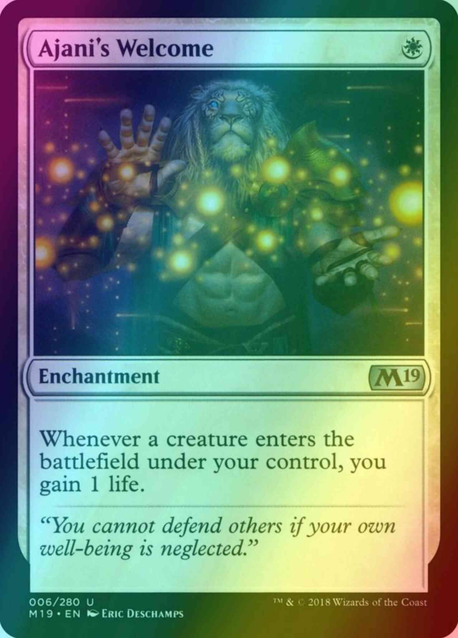 Welcome 6 core – Magic Ajani's Welcome [6] [Core Set 2019] [Foil]