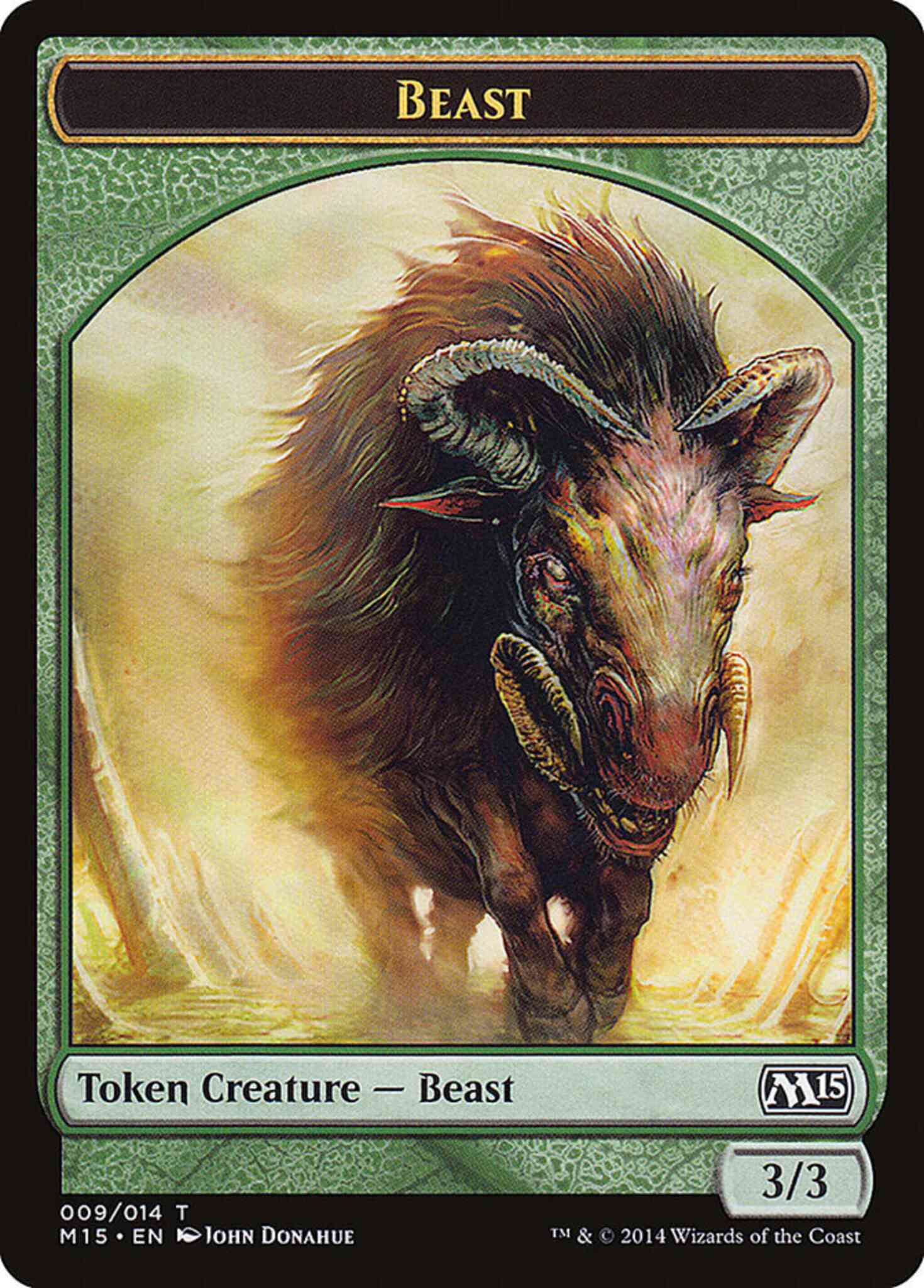 Token 09 magic – Beast Token [09] [Magic 2015 Tokens] [Non-Foil]