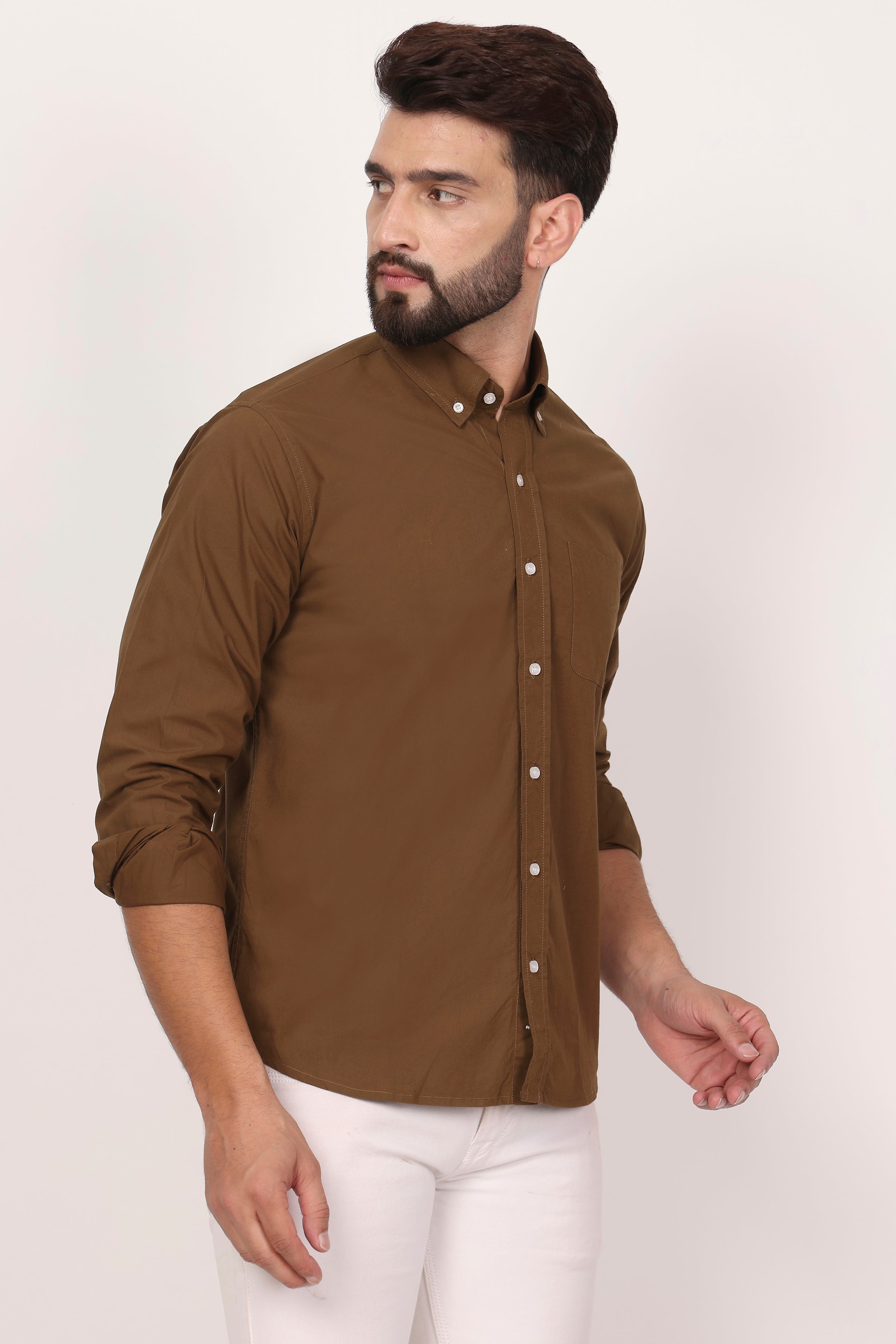 BlackTree New Mehroon Down Button Casual Shirt I 100% Cotton Twill - view 3