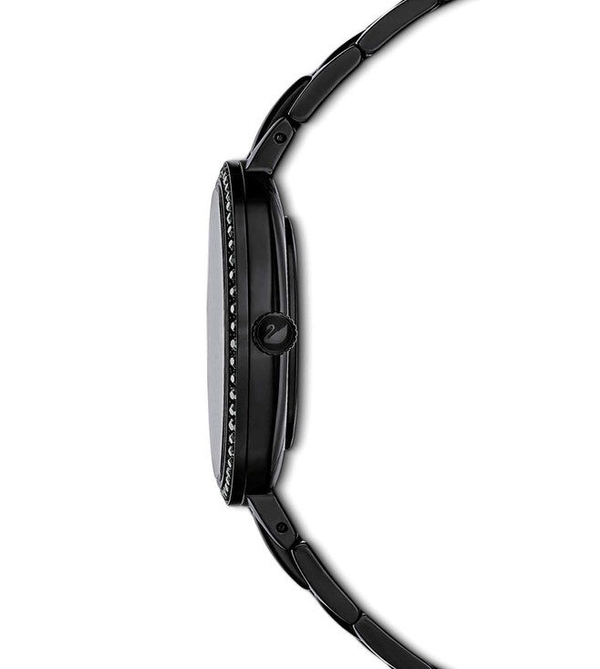 Swarovski Cosmopolitan Black Dial & Chain Watch for Women - view 3