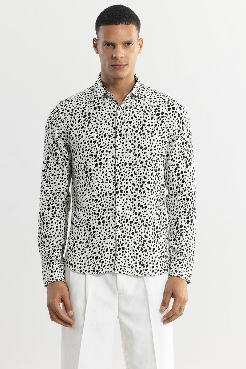 SNITCH Dispersed Dot White Shirt - view 5