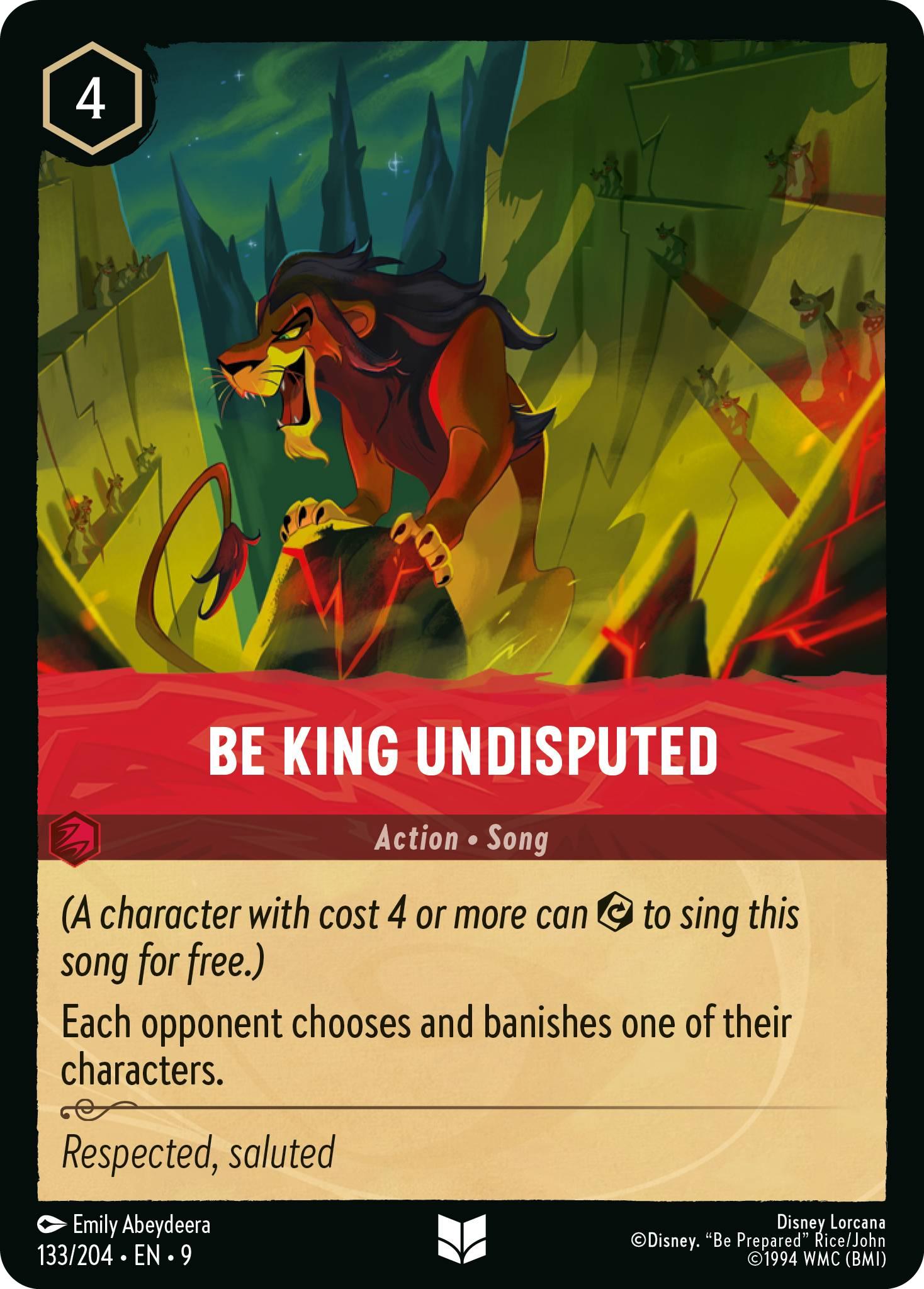 Lorcana Be King Undisputed - 133/204 [Fabled] [Non-Foil]