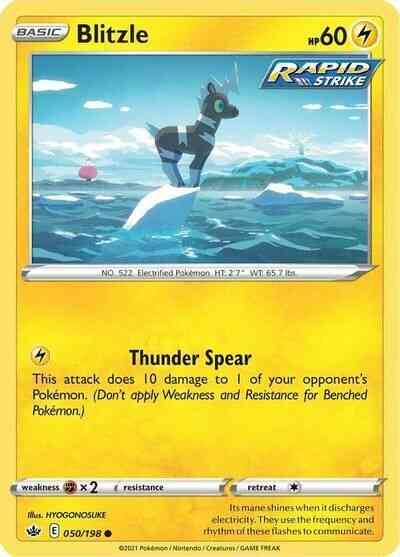 Common swsh6-050 non-holo – Pokémon Blitzle - 050/198 - Common [swsh6-050] [Non-Holo]