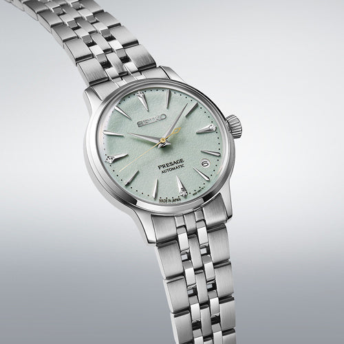 Seiko Presage ‘Frozen Mojito’ Diamond Women Cocktail Time Ice Green Dial Women 34mm SRPL63J1 - view 2