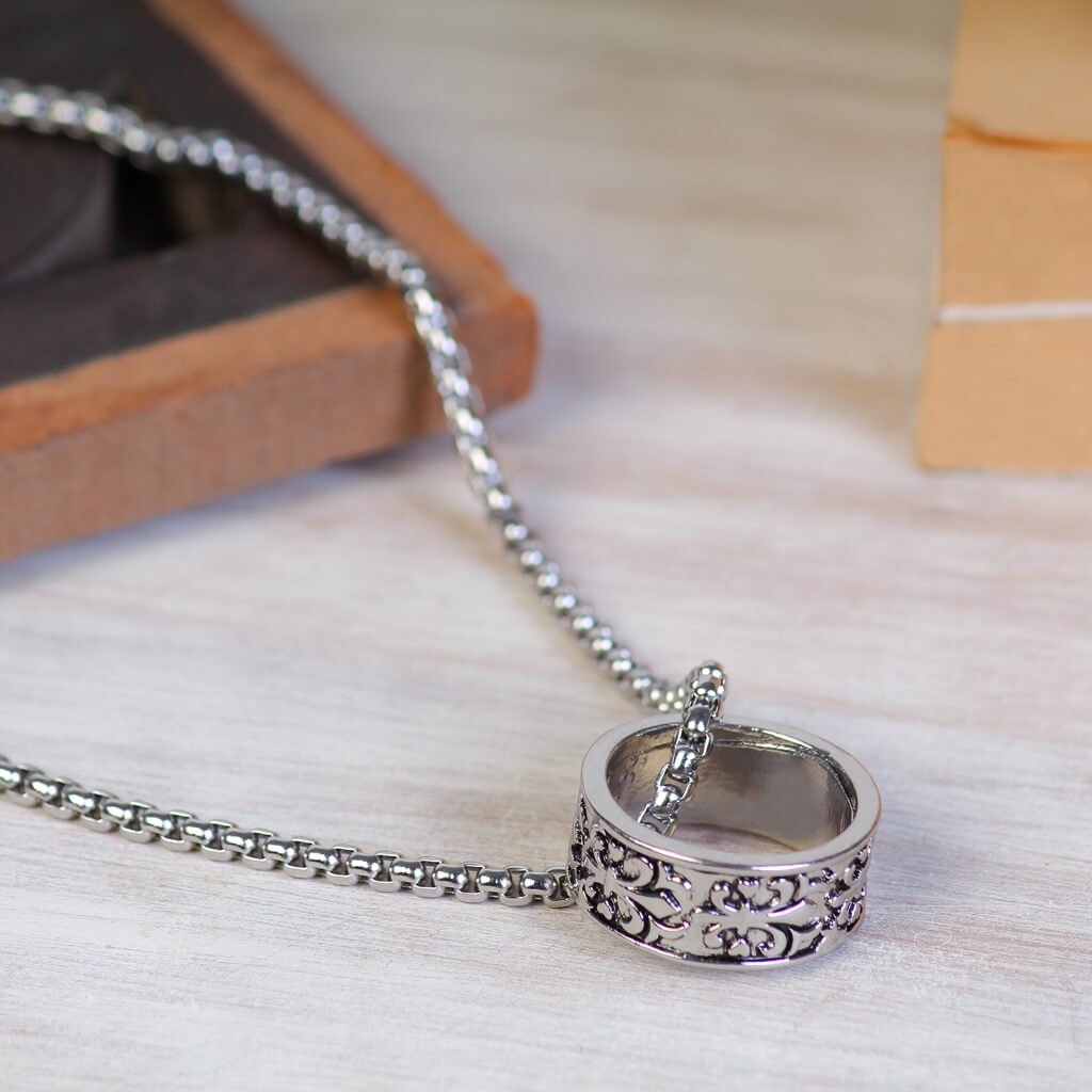 Bigsmall Ring Pendent With Chain