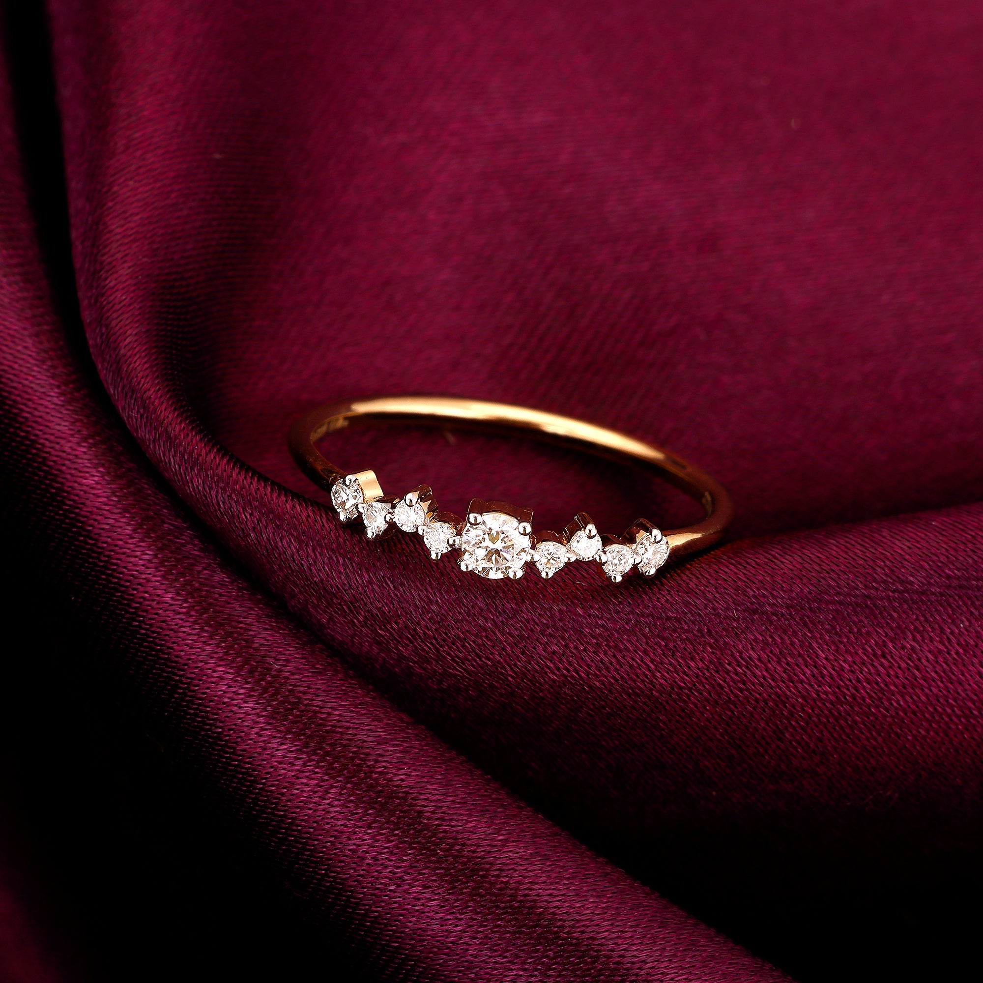 GIVA Jewellery Gold Enchanted Dream Diamond Ring - view 2