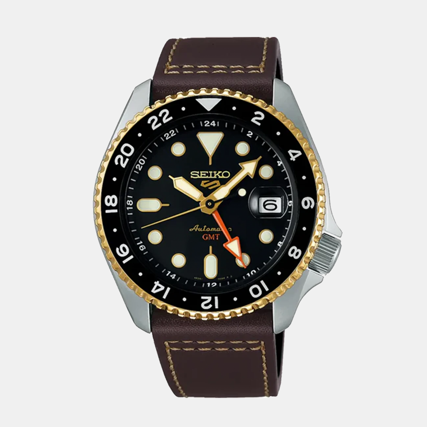 Seiko 5 Sports Men Automatic Brown Dial Analog Leather Watch SSK036K1 - view 2